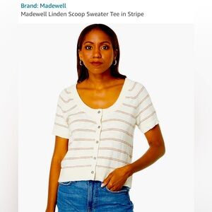 Madewell Linden Scoop Sweater Tee in Stripe